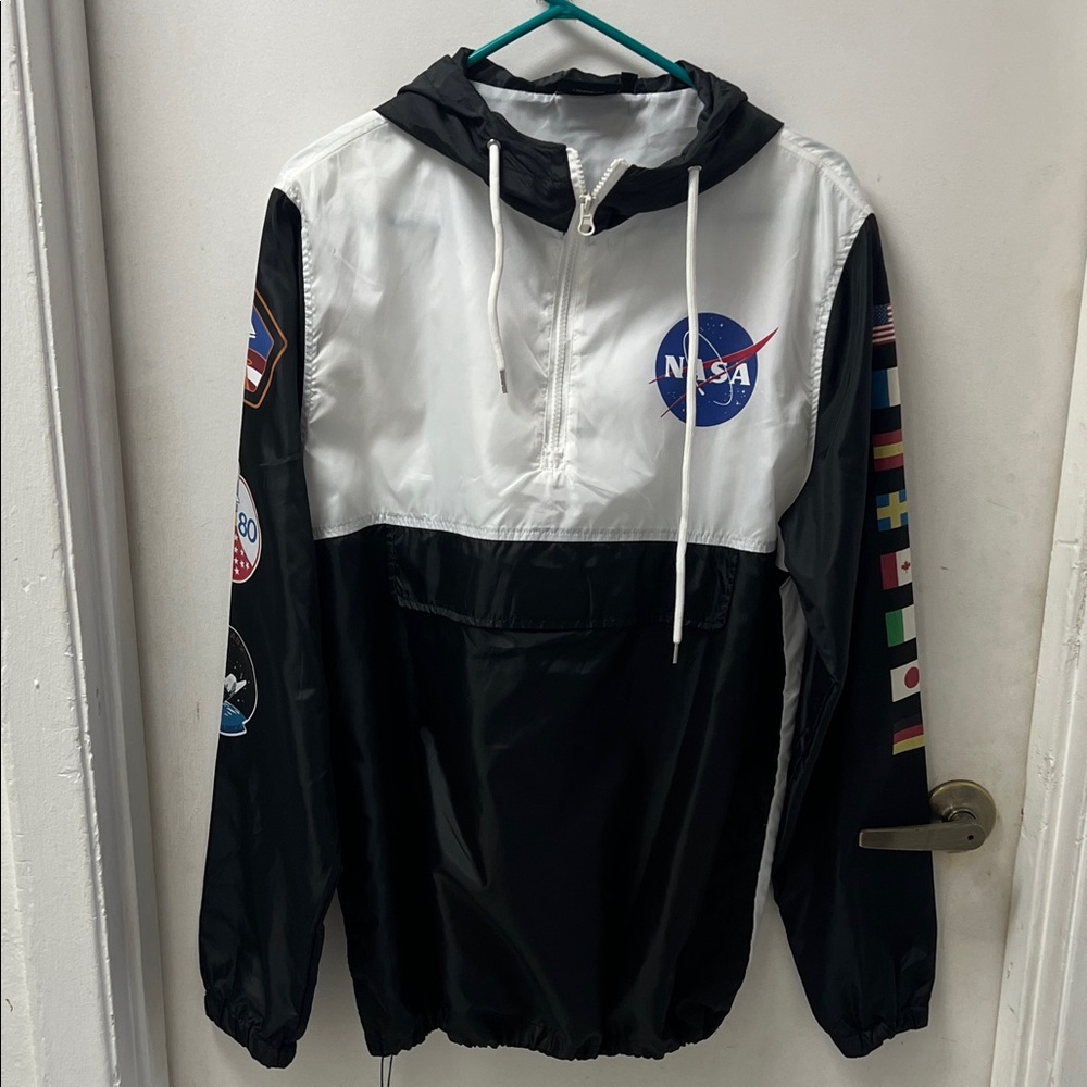 Chemistry Black and White Windbreaker Jacket